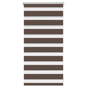 vidaXL Zebra rolgordijn 40,9x100 cm stofbreedte 36,7 cm koffiebruin
