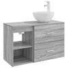 vidaXL Badkamermeubelset 2 st Grijs Sonoma Bewerkt hout