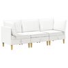vidaXL Modulaire Sofa Set met Opslag 3 st Wit Stof