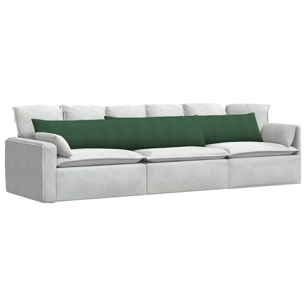 vidaXL Sofa Kussens 2 stuks Donkergroen 200 x 40 cm Cordstof