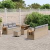 vidaXL Tuinbankenset 13 pcs Beige en Licht Grijs poly rattan