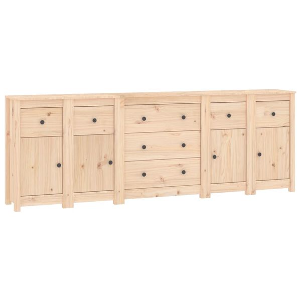 vidaXL Dressoir 230x35x80 cm massief grenenhout