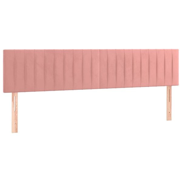 vidaXL Hoofdborden 2 st 80x5x78/88 cm fluweel roze