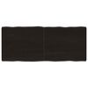 vidaXL Tafelblad natuurlijke rand 120x50x(2-6)cm eikenhout donkerbruin