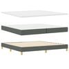 vidaXL Boxspringbed met matras Donkergrijs 200 x 200 cm Stof