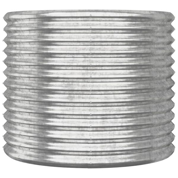 vidaXL Plantenbak 80x80x68 cm gegalvaniseerd staal zilverkleurig