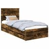 vidaXL Bedframe met lade Gerookt eiken 90 x 190 cm Ingenieurshout