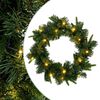 vidaXL Kerstkrans Groen &Oslash; 30 cm PVC en PE 25 LED's