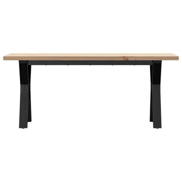 vidaXL Salontafel Y-frame 110x40x45,5 cm grenenhout en staal