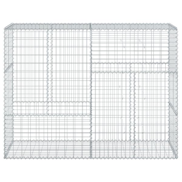 vidaXL Schanskorf 200x50x150 cm gegalvaniseerd ijzer zilverkleurig