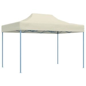 vidaXL Partytent inklapbaar 3x4 m staal cr&egrave;me
