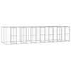 vidaXL Hondenkennel 16,94 m&sup2; gegalvaniseerd staal