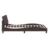vidaXL Bedframe zonder matras "Hanko" stof donkerbruin 140x190 cm