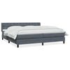 vidaXL Boxspring met matras fluweel donkergrijs 180x210 cm