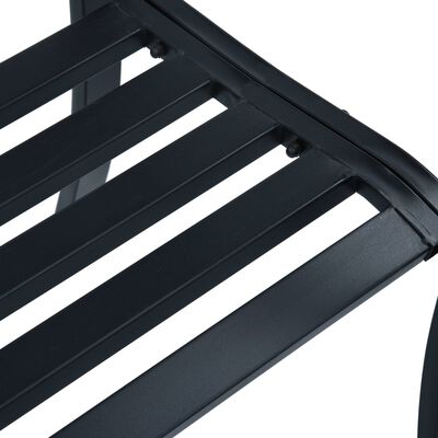 vidaXL Tuinbank 120 cm staal zwart