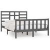 vidaXL Bedframe massief grenenhout grijs 120x200 cm