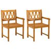 vidaXL Tuinbank 2 pcs Naturel 56 x 55,5 x 90 cm Massief Acaciahout