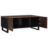 vidaXL Salontafel Bruin en zwart 100 x 54 x 40 cm Massief acaciahout