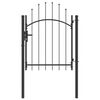 vidaXL Tuinpoort WOERDEN 125 x 100 cm Staal Grijs Vergrendelbaar