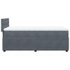 vidaXL Boxspring met matras fluweel donkergrijs 80x200 cm