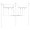 vidaXL Vervangend hoofdbord 150 cm metaal wit