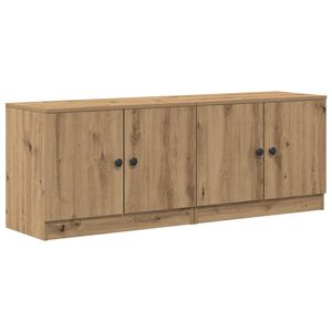 vidaXL Opbergkast voor Loftbed 2 st Artisanaal eiken 66 x 35 x 48 cm