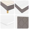 vidaXL Boxspringbed met matras met hoofdeinde Taupe 140 x 200 cm Stof