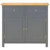 vidaXL Dressoir 90x33,5x83 cm massief eikenhout