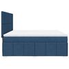 vidaXL Boxspring met matras stof blauw 180x200 cm