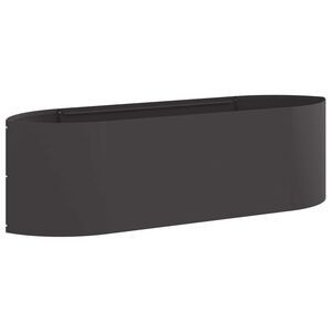 vidaXL Verhoogd Tuinbed Zwart 140 x 40 x 40 cm Staal
