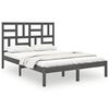 vidaXL Bedframe massief hout grijs 160x200 cm