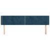 vidaXL Hoofdbord met randen 163x16x78/88 cm fluweel donkerblauw