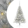 vidaXL Kunstmatig Voorverlicht Kerstboom met 150 LED Zilver 120 cm PET
