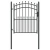 vidaXL Hekdeur met spijkers EMMEN 150 x 100 cm Poedergecoat staal