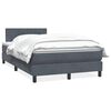 vidaXL Boxspring met matras fluweel donkergrijs 120x210 cm