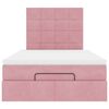 vidaXL Ottoman bed met matrassen 120x190cm fluweel roze
