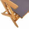 vidaXL Tuinstoelen 2 st inklapbaar acaciahout en stof antracietkleurig