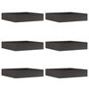 vidaXL Gazonrand 6 st 60 x 60 x 13 cm Staal Zwart