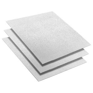 vidaXL Spiegelmoza&iuml;ek Tegel Geometrisch 3 pcs Zilver 30 x 30 cm Glas