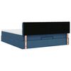 vidaXL Ottoman bed met matras 160x200cm stof blauw