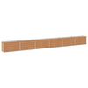 vidaXL Verhoogd Tuinbed Houtbruin 600 x 40 x 55 cm koudgewalst staal