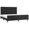 vidaXL Bedframe met hoofdbord kunstleer zwart 180x200 cm