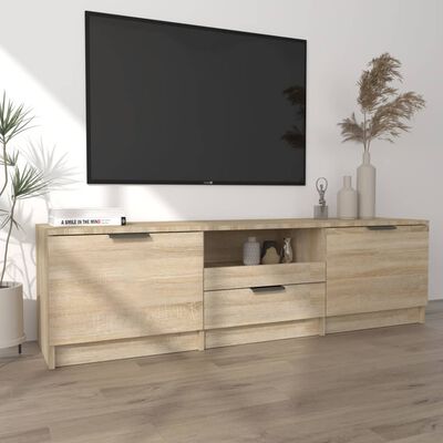 vidaXL Tv-meubel 140x35x40 cm bewerkt hout sonoma eikenkleurig