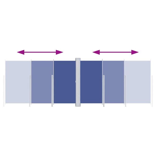 vidaXL Windscherm uittrekbaar 200x600 cm blauw