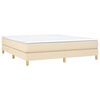 vidaXL Boxspring bed stof crèmekleurig 160x200 cm