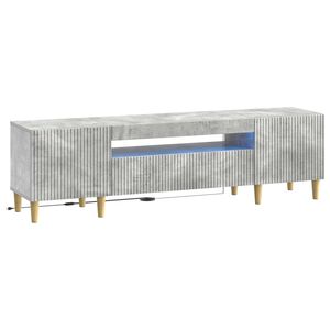 vidaXL LED tv-meubel Betongrijs Bewerkt hout