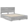 vidaXL Bedframe met hoofdeinde Grijs Sonoma 160 x 200 cm Bewerkt hout
