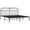 vidaXL Bedframe met hoofdbord metaal zwart 180x200 cm
