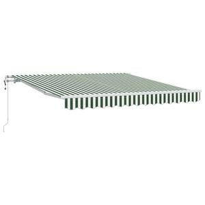 vidaXL Uitschuifbare luifel Groen en Wit 300 x 250 cm