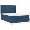 vidaXL Boxspringbed met matras met hoofdeinde Blauw 140 x 200 cm Stof